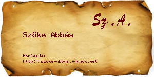 Szőke Abbás névjegykártya
